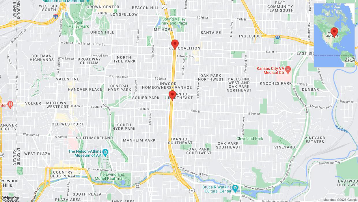 A detailed map that shows the affected road due to 'A crash has been reported on northbound US-71 North' on September 18th at 5:26 p.m.