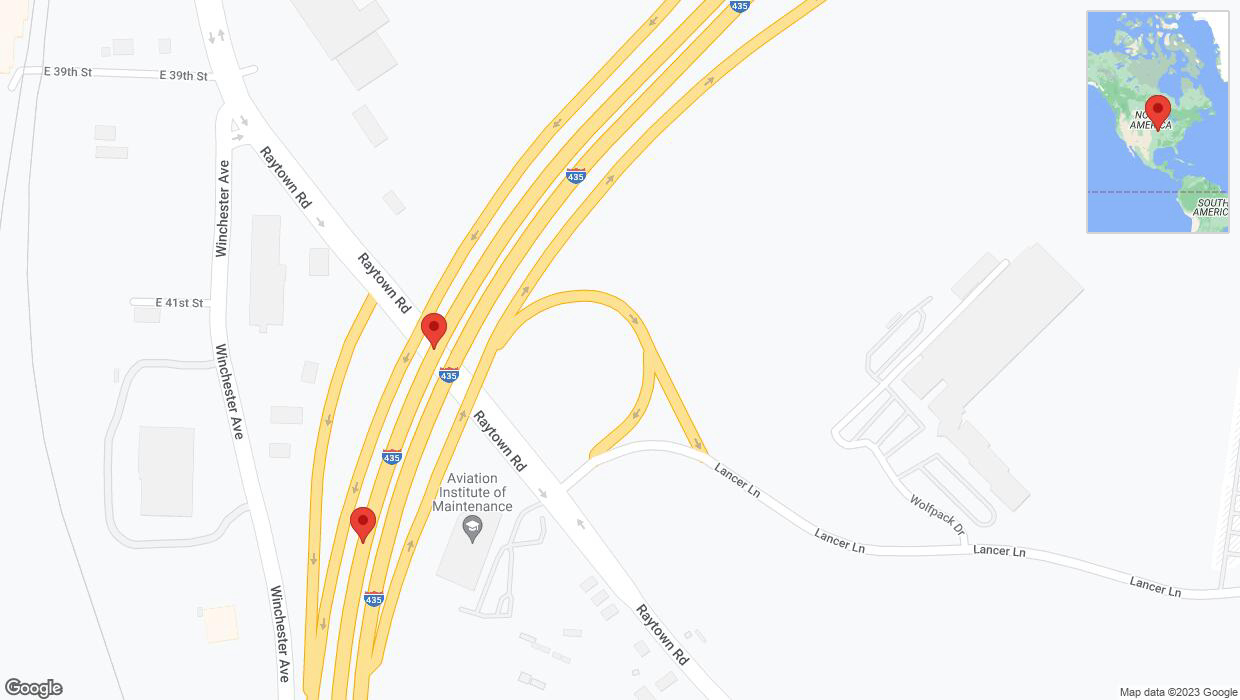 A detailed map that shows the affected road due to 'Broken down vehicle on southbound I-435 in Kansas City' on September 19th at 4:50 p.m.