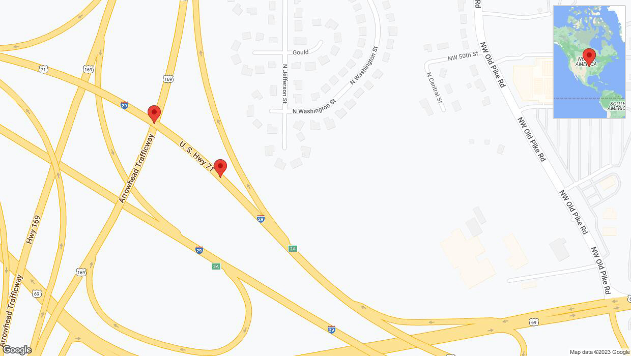 A detailed map that shows the affected road due to 'A crash has been reported on northbound I-29' on September 21st at 1:37 p.m.
