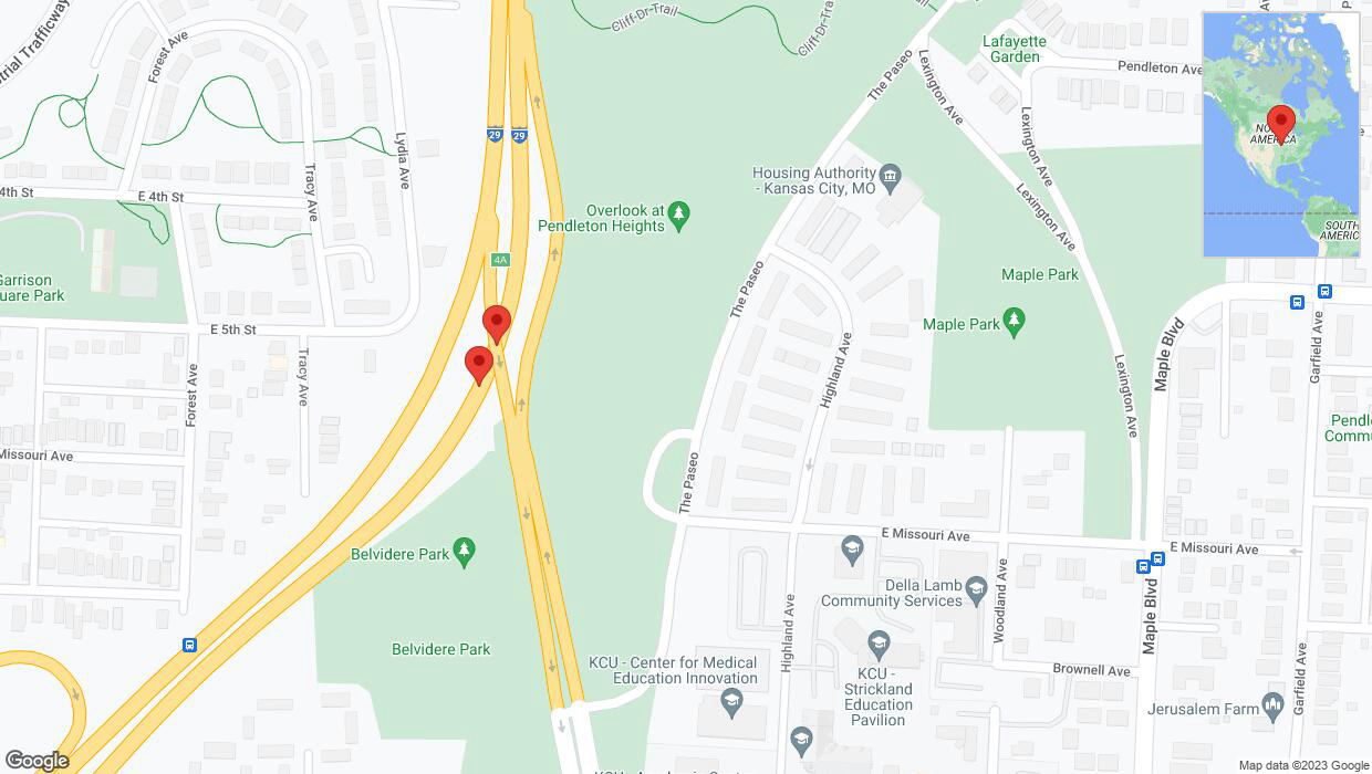 A detailed map that shows the affected road due to 'A crash has been reported on northbound I-35' on September 21st at 9:25 p.m.