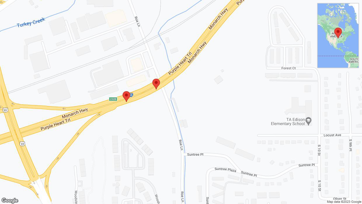 A detailed map that shows the affected road due to 'Broken down vehicle on northbound I-35 in Kansas City' on September 21st at 10:13 p.m.