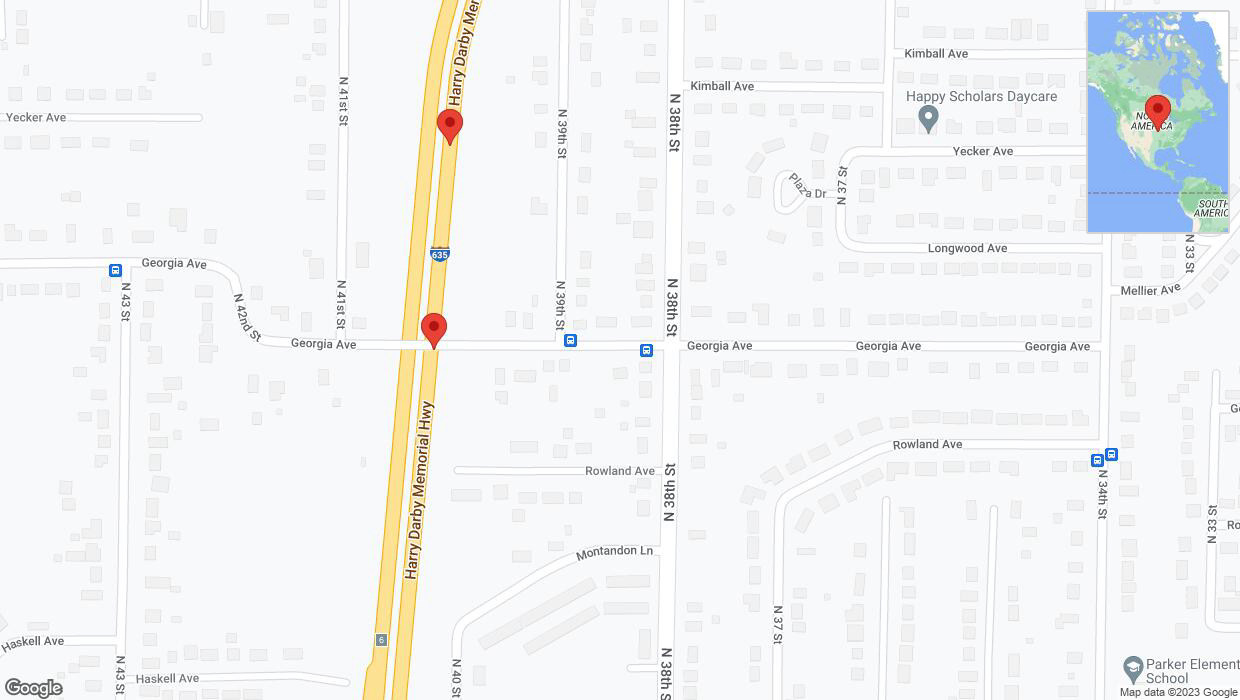 A detailed map that shows the affected road due to 'Crash reported on northbound I-635 in Kansas City' on September 23rd at 1:31 p.m.