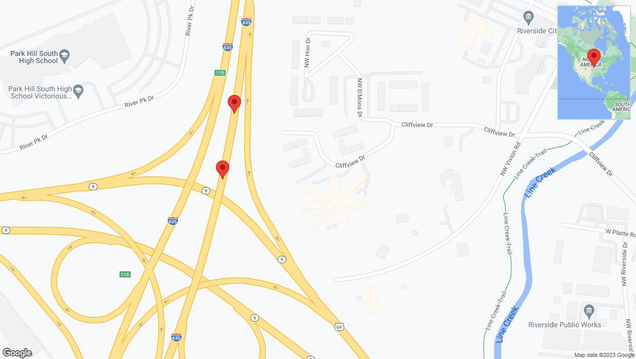 A detailed map that shows the affected road due to 'Reports of a crash on northbound I-635' on September 23rd at 12:43 p.m.