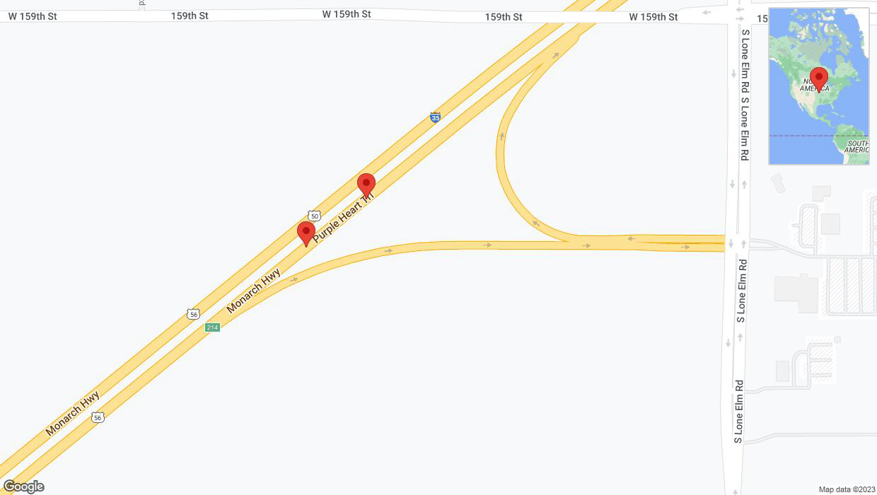 A detailed map that shows the affected road due to 'Reports of a crash on eastbound I-35' on September 23rd at 4:25 p.m.