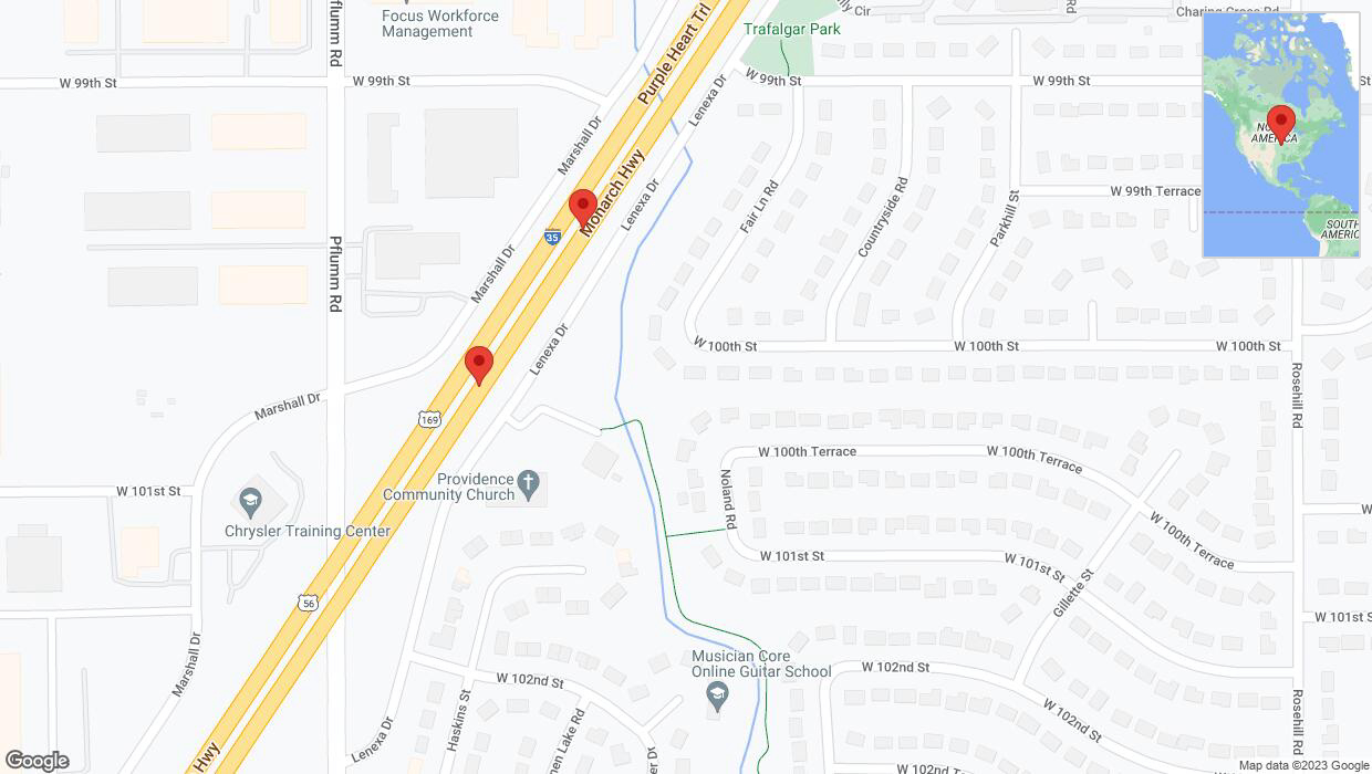 A detailed map that shows the affected road due to 'Crash report: I-35' on September 25th at 2:13 p.m.