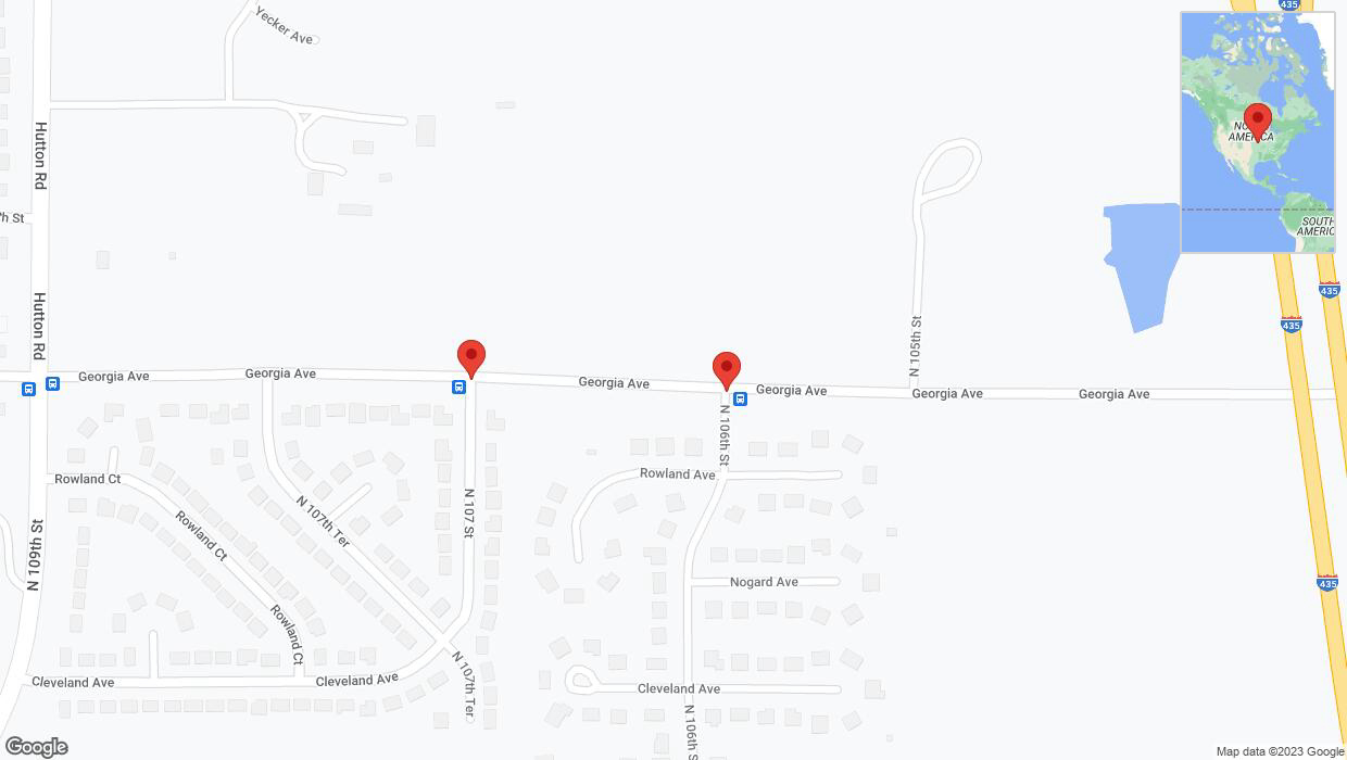 A detailed map that shows the affected road due to 'Georgia Avenue closed in Kansas City' on September 25th at 3:49 p.m.