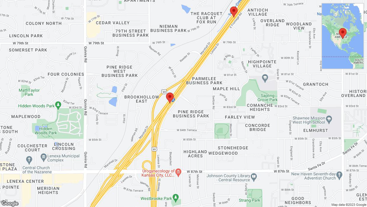 A detailed map that shows the affected road due to 'A crash has been reported on eastbound I-35' on September 25th at 6:37 p.m.