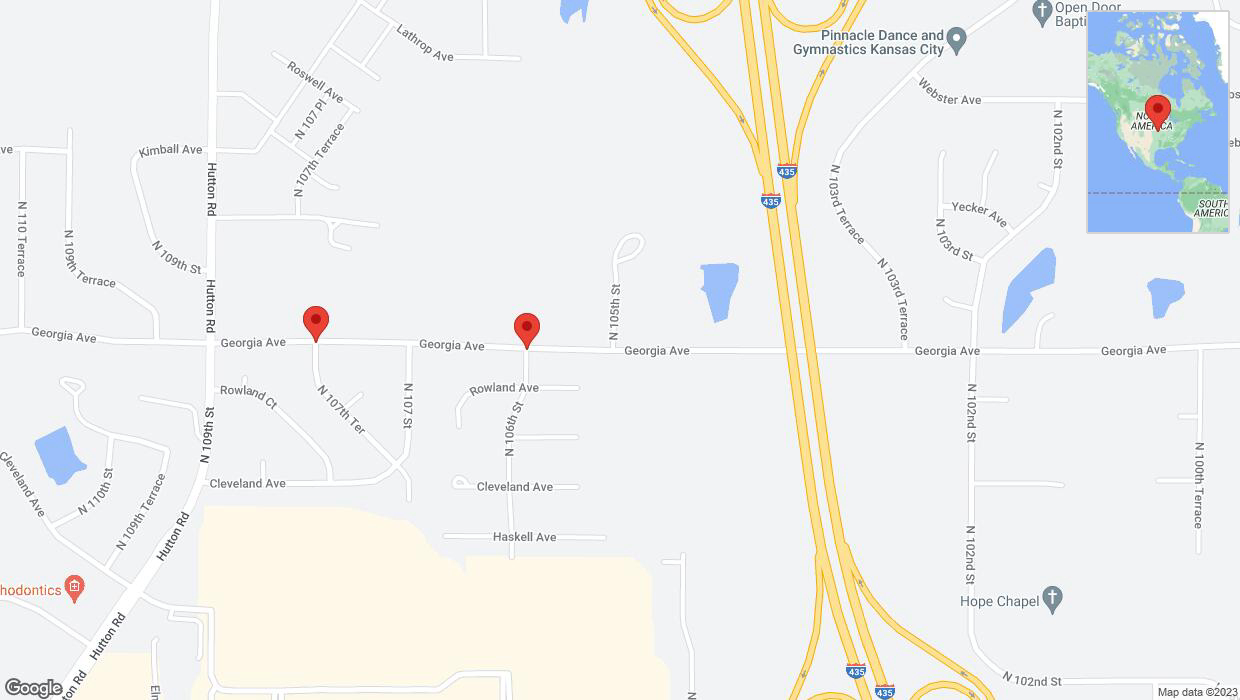 A detailed map that shows the affected road due to 'Rowland Avenue closed in Kansas City' on September 30th at 7:15 p.m.