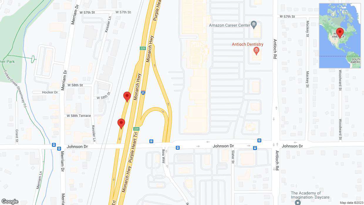A detailed map that shows the affected road due to 'Broken down vehicle on Kessler Lane in Shawnee' on September 26th at 7:07 p.m.