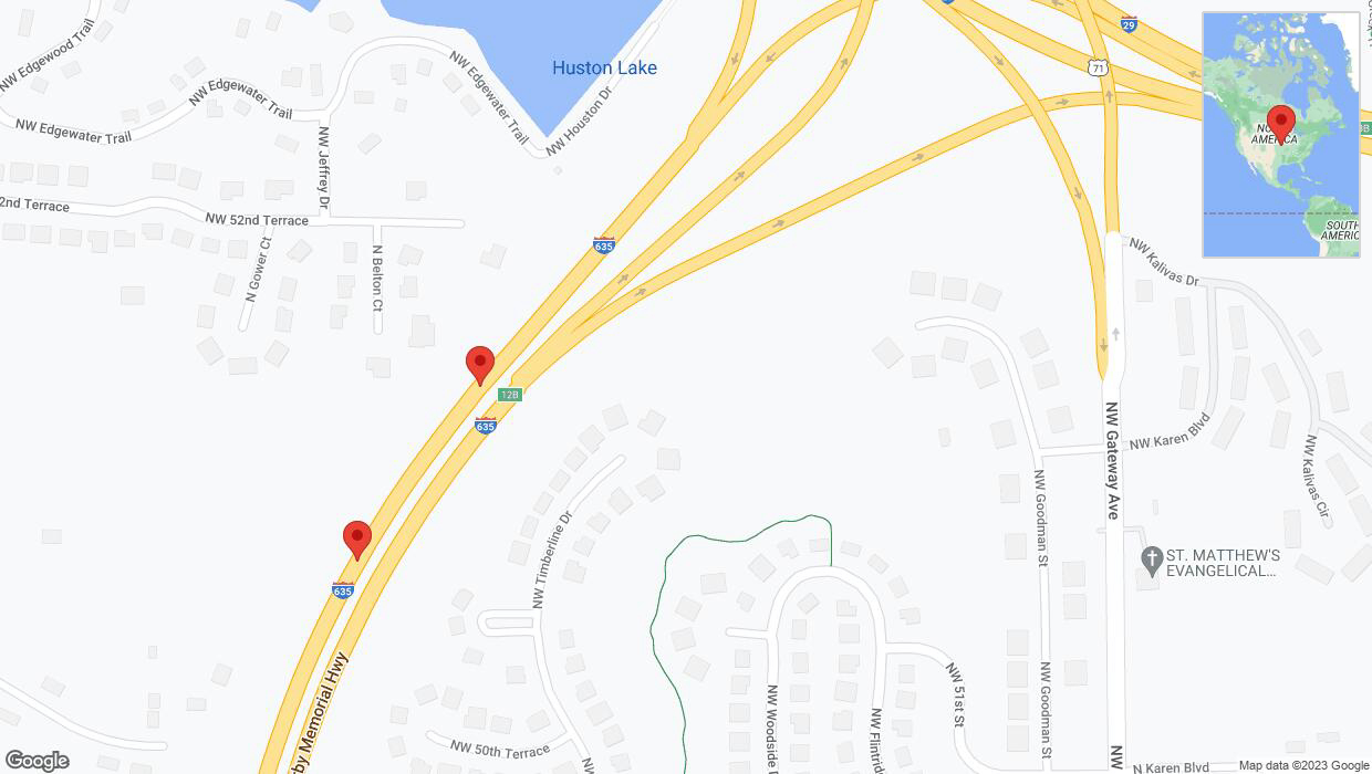 A detailed map that shows the affected road due to 'Warning: Crash on southbound I-635 in Riverside' on September 26th at 10:25 p.m.