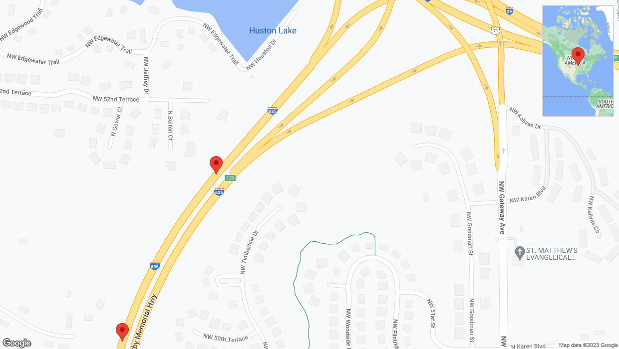 A detailed map that shows the affected road due to 'Crash report: I-635' on September 26th at 11:25 p.m.