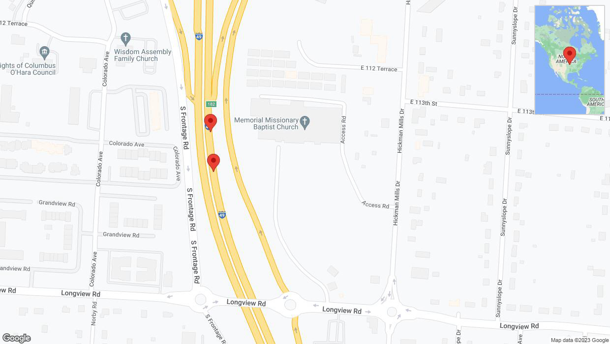 A detailed map that shows the affected road due to 'Broken down vehicle on northbound I-40/US-71 in Kansas City' on September 27th at 3:31 p.m.