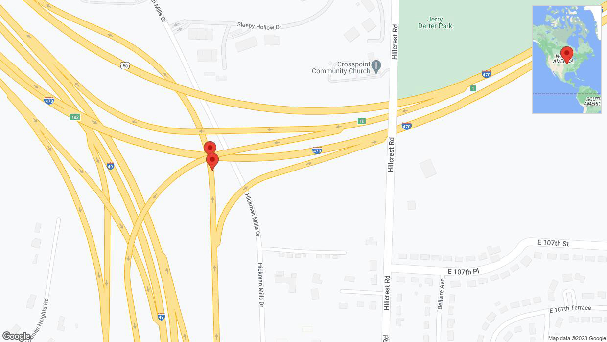 A detailed map that shows the affected road due to 'A crash has been reported on U.S. 50' on September 28th at 2:07 p.m.