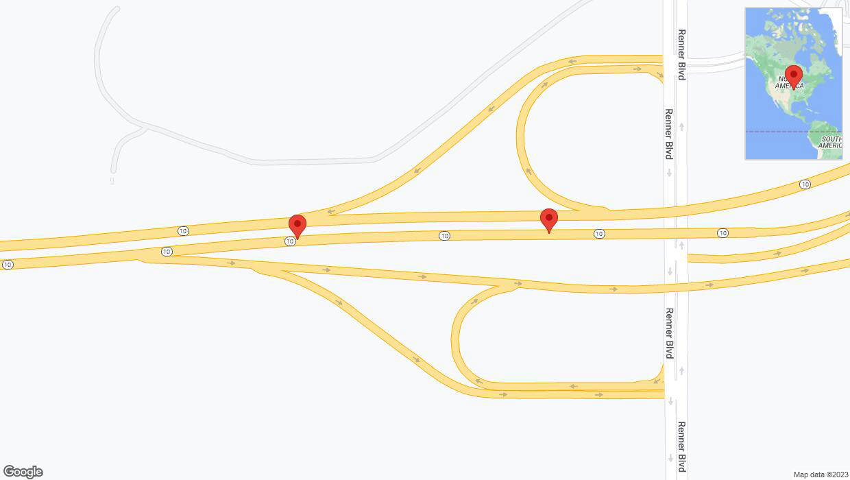 A detailed map that shows the affected road due to 'Broken down vehicle on eastbound K-10 in Lenexa' on September 28th at 3:40 p.m.