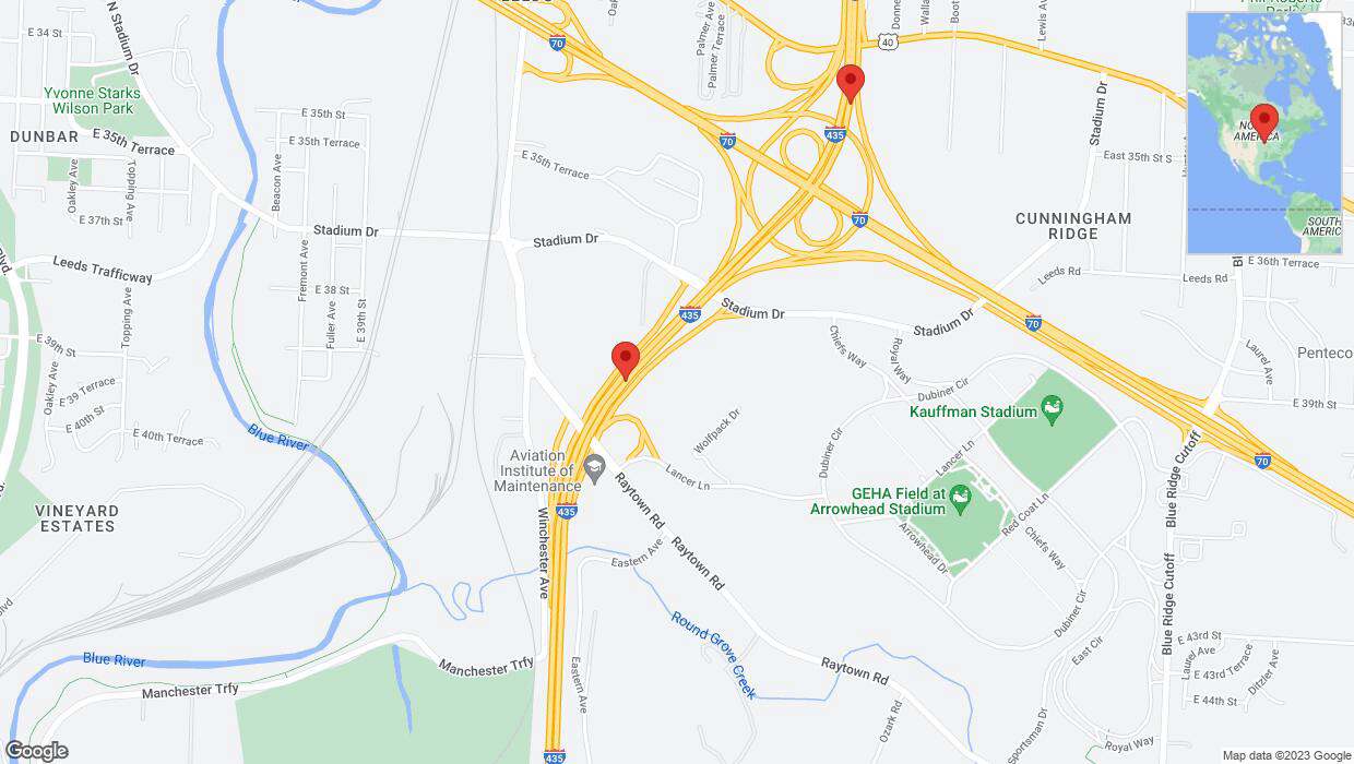 A detailed map that shows the affected road due to 'A crash has been reported on northbound I-435' on September 28th at 4:37 p.m.