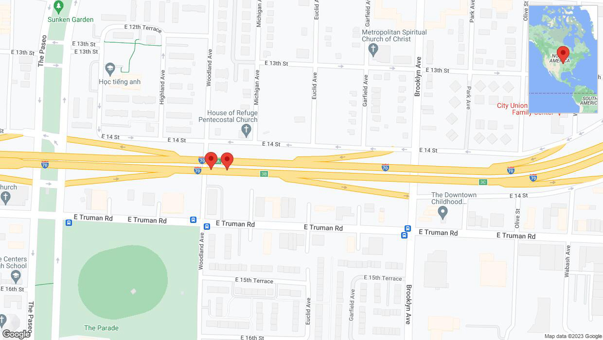 A detailed map that shows the affected road due to 'Crash update: I-70' on September 28th at 5:55 p.m.