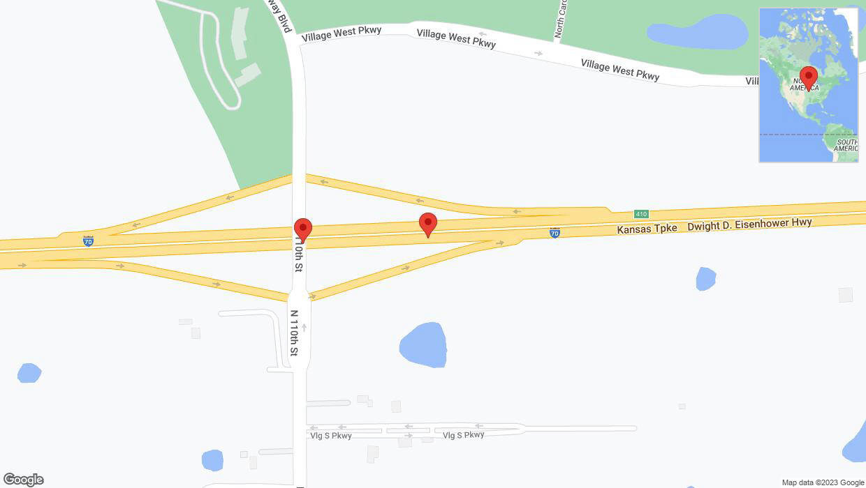 A detailed map that shows the affected road due to 'Broken down vehicle on eastbound I-70 in Edwardsville' on September 29th at 5:14 p.m.