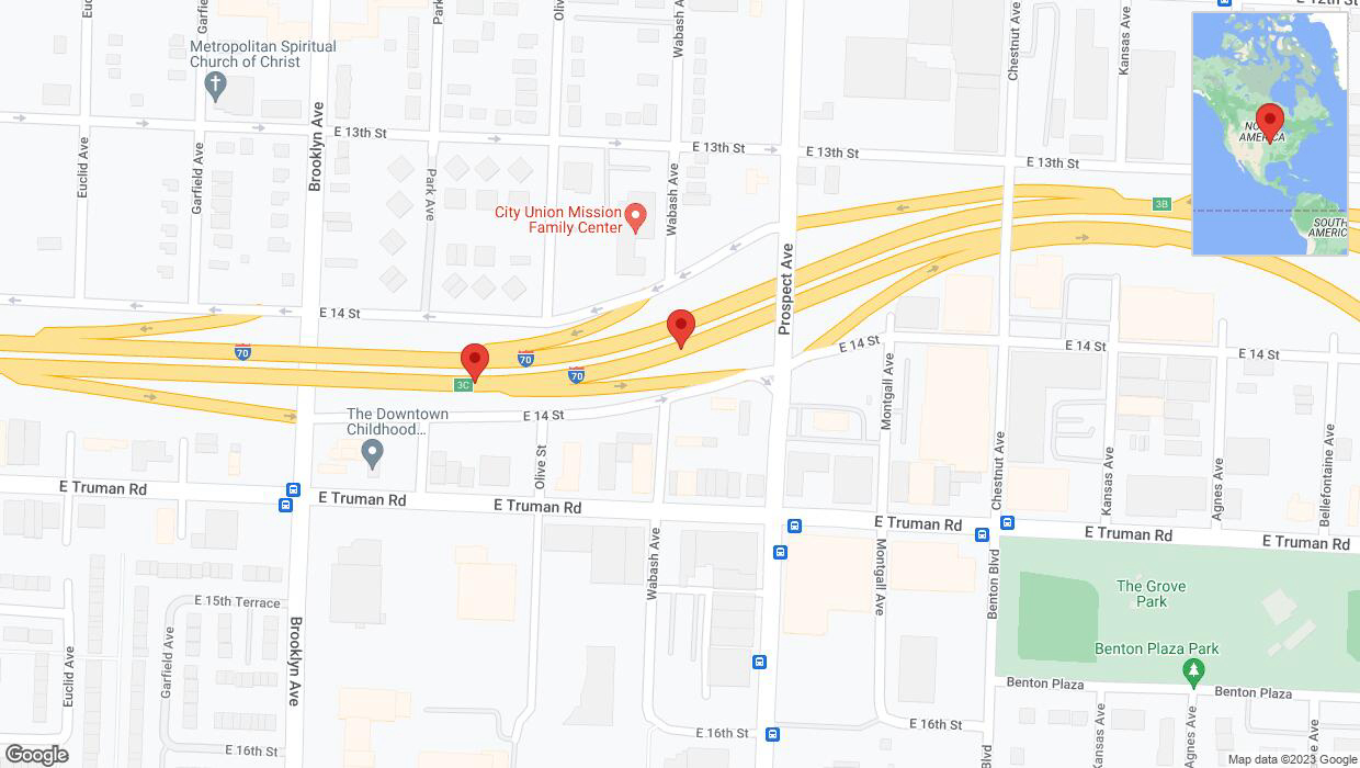 A detailed map that shows the affected road due to 'Crash update: I-70' on September 29th at 5:56 p.m.