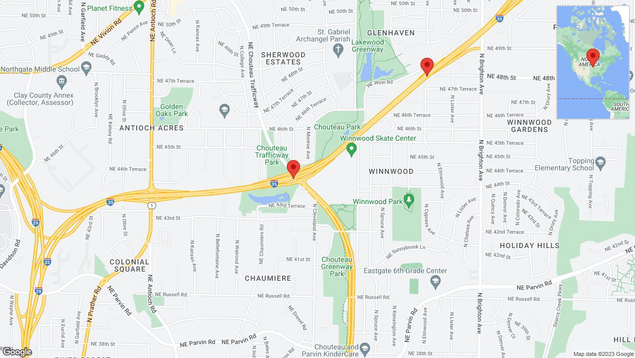 A detailed map that shows the affected road due to 'Reports of a crash on northbound I-35' on October 1st at 5:33 p.m.