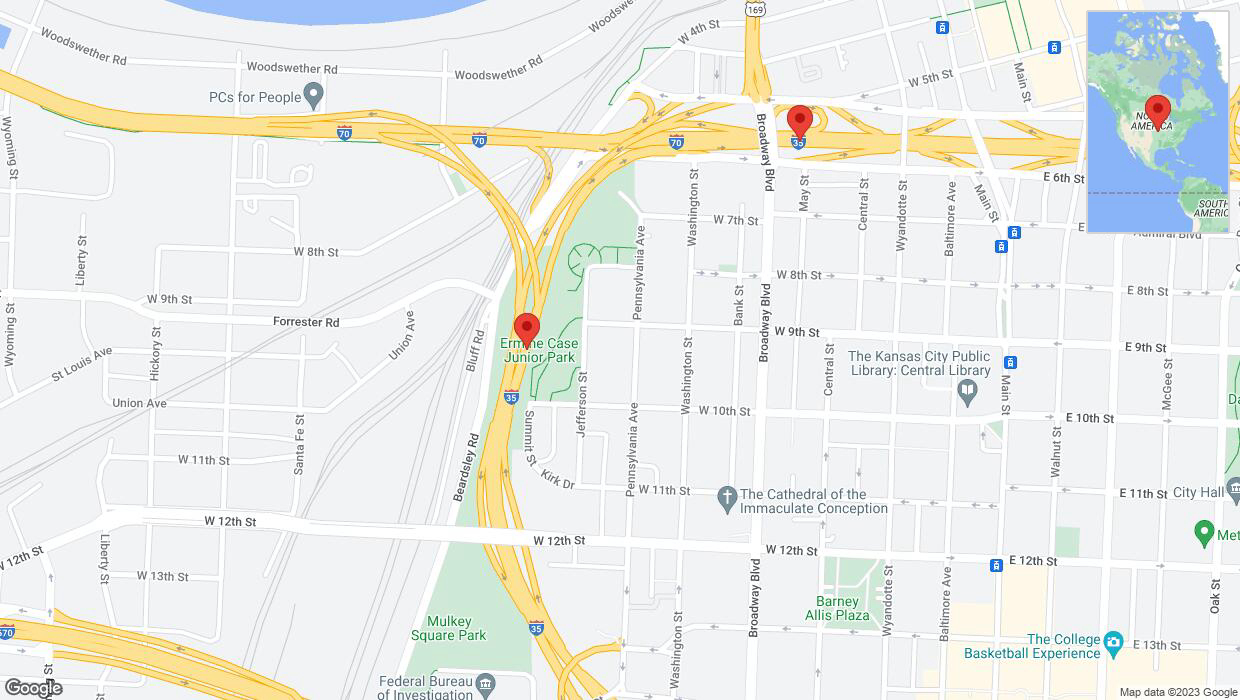 A detailed map that shows the affected road due to 'Reports of a crash on northbound I-35' on October 2nd at 5:08 p.m.