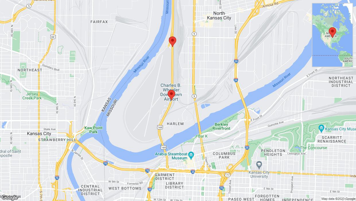 A detailed map that shows the affected road due to 'US-169 closed in Kansas City until Oct. 14' on October 4th at 4:56 p.m.