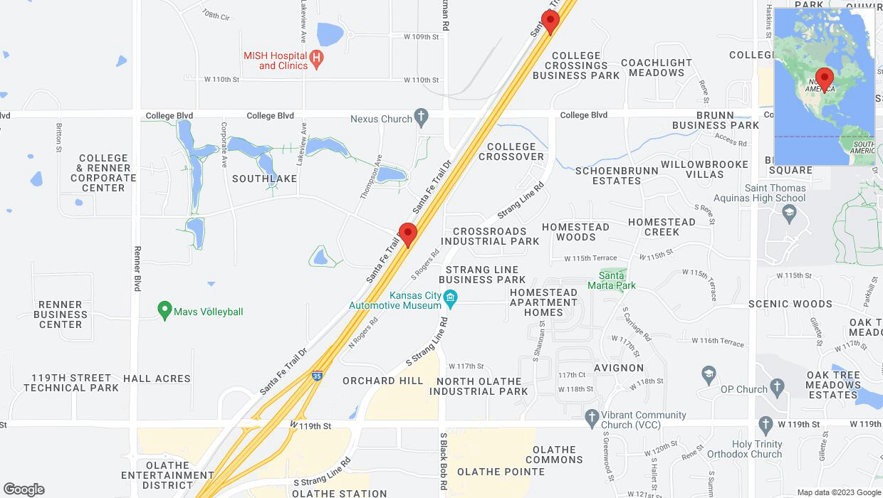 A detailed map that shows the affected road due to 'A crash has been reported on eastbound I-35' on October 6th at 5:41 p.m.