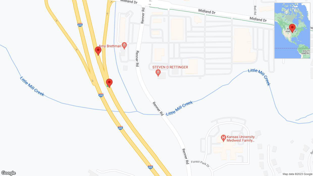 A detailed map that shows the affected road due to 'Crash update: I-435' on October 7th at 2:22 p.m.