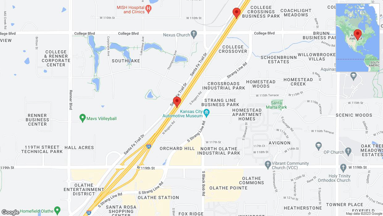A detailed map that shows the affected road due to 'A crash has been reported on eastbound I-35' on October 7th at 6:17 p.m.