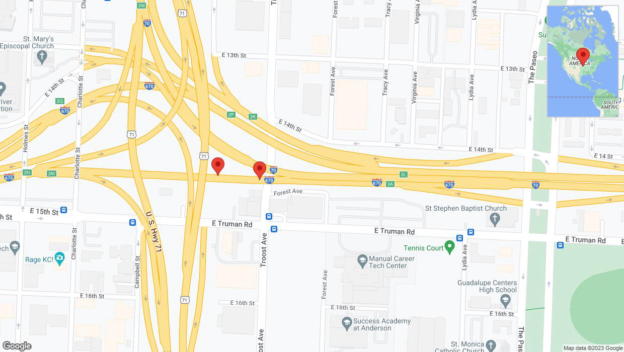 A detailed map that shows the affected road due to 'Reports of a crash on eastbound I-670 East' on October 7th at 7:53 p.m.