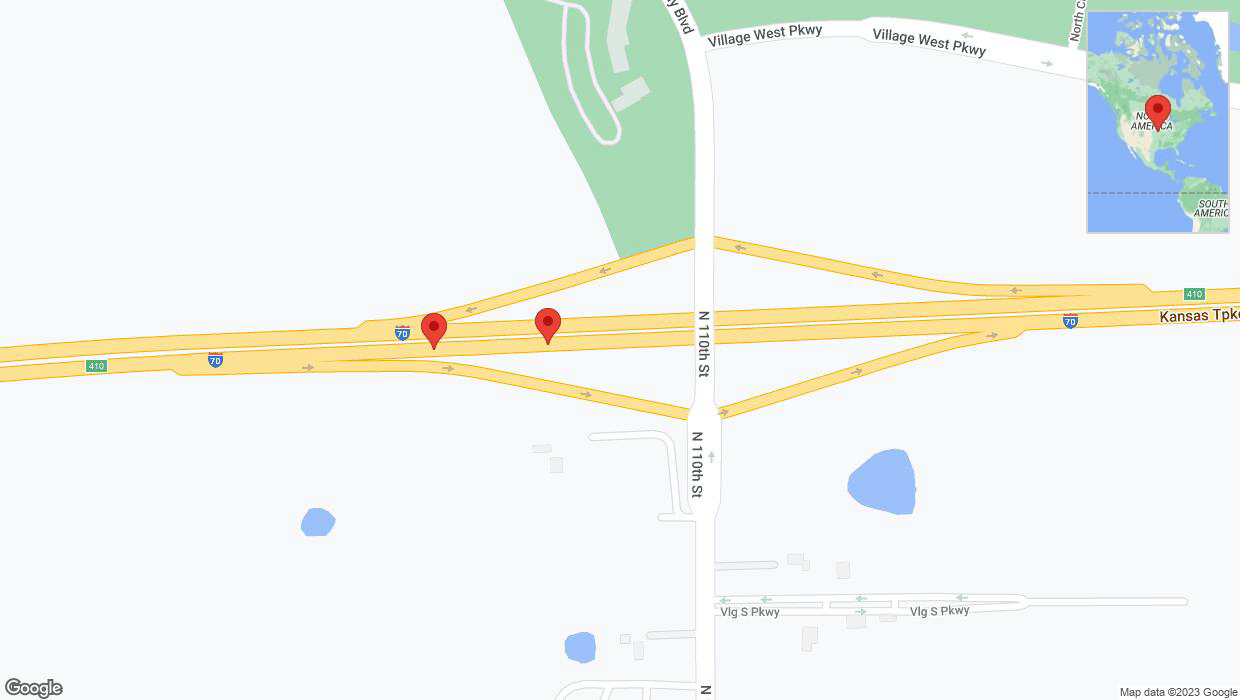 A detailed map that shows the affected road due to 'Broken down vehicle on eastbound I-70 in Edwardsville' on October 8th at 4:17 p.m.