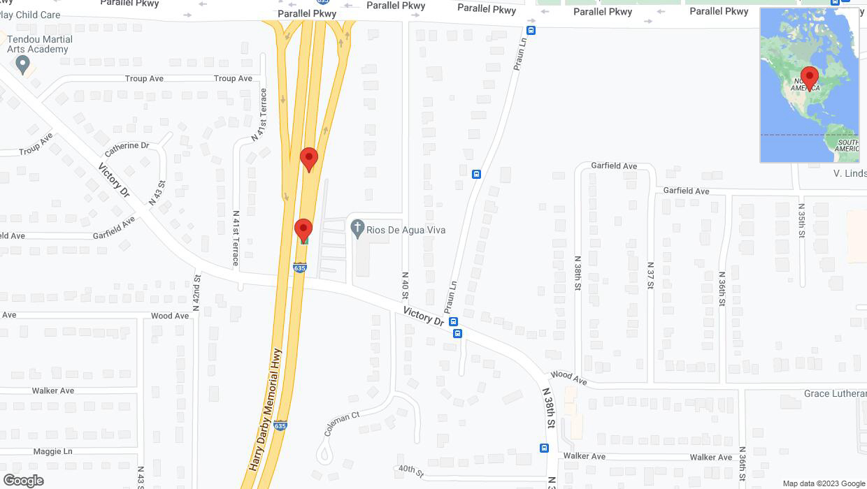 A detailed map that shows the affected road due to 'Broken down vehicle on northbound I-635 in Kansas City' on October 10th at 3:16 p.m.