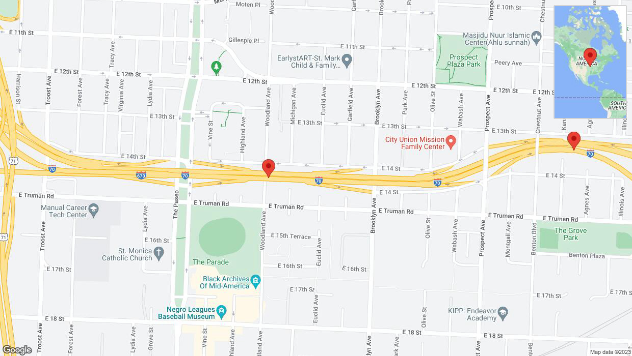 A detailed map that shows the affected road due to 'Crash update: I-70' on October 10th at 4:46 p.m.