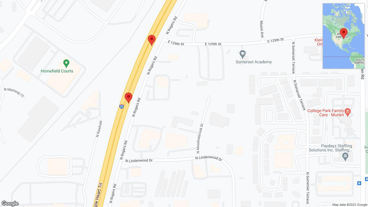 A detailed map that shows the affected road due to 'Broken down vehicle on eastbound I-35 in Olathe' on October 11th at 4:09 p.m.