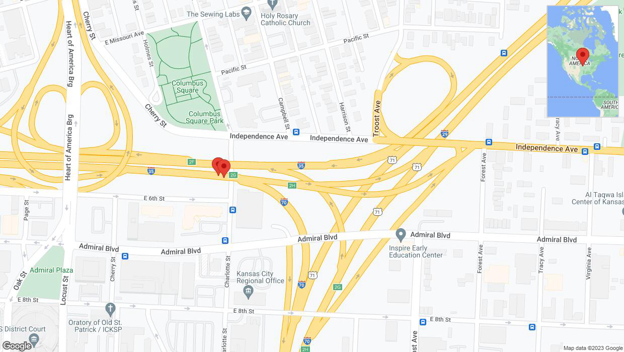 A detailed map that shows the affected road due to 'Reports of a crash in Kansas City' on October 11th at 3:15 p.m.