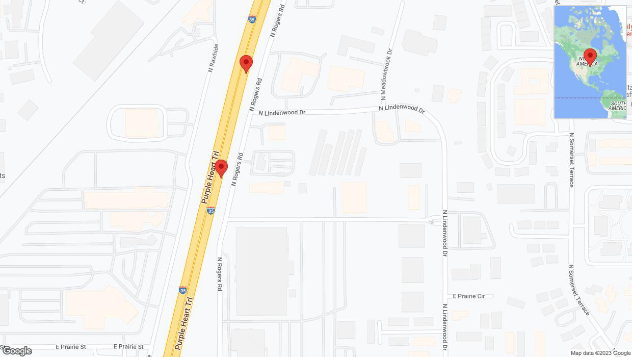A detailed map that shows the affected road due to 'Broken down vehicle on eastbound I-35 in Olathe' on October 11th at 5:09 p.m.