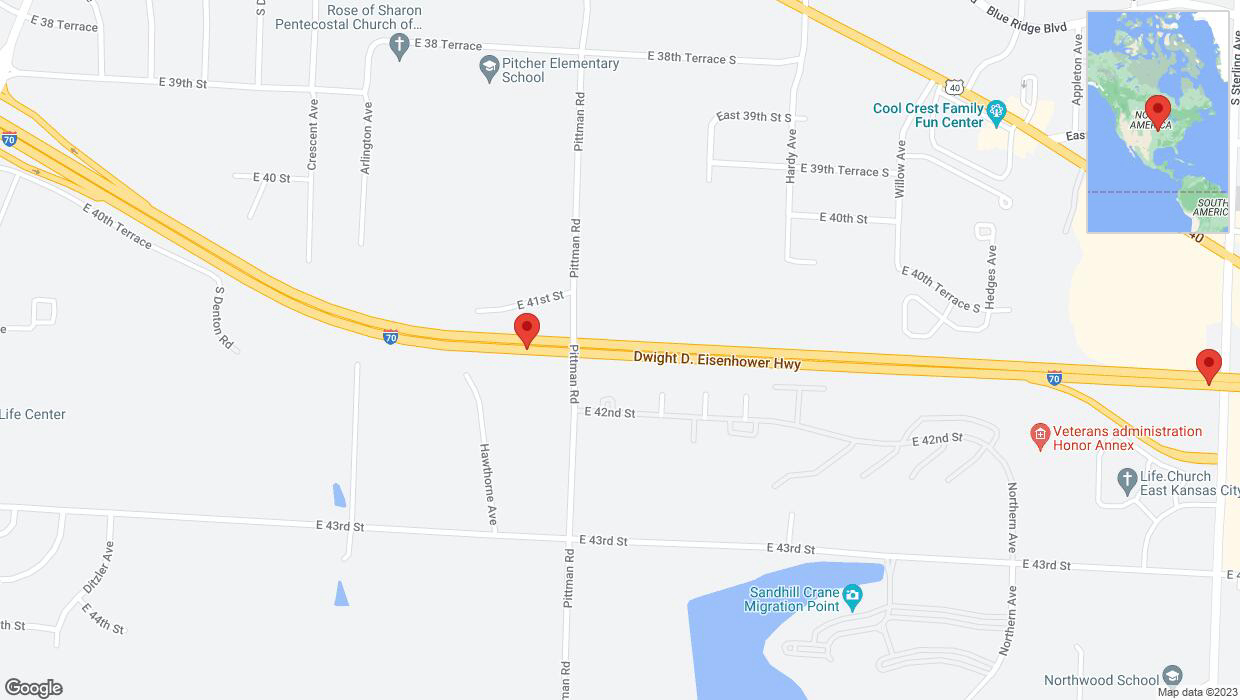 A detailed map that shows the affected road due to 'Crash update: I-70' on October 11th at 5:09 p.m.