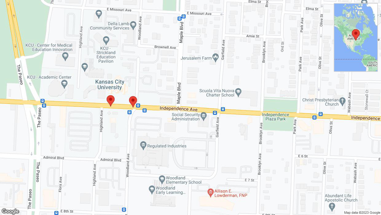 A detailed map that shows the affected road due to 'Independence Avenue/US-24 temporarily closed in Kansas City' on October 11th at 6:51 p.m.