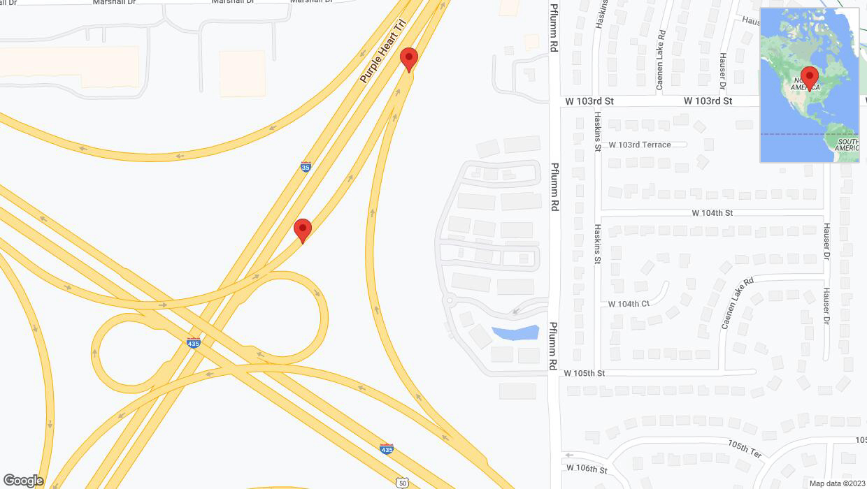 A detailed map that shows the affected road due to 'Lenexa: Monarch Highway closed' on October 12th at 9:33 p.m.