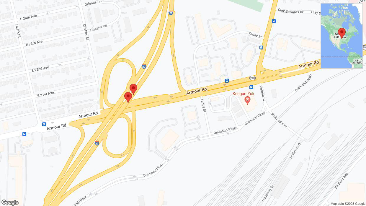 A detailed map that shows the affected road due to 'Crash update: I-29/I-35' on October 12th at 9:51 p.m.