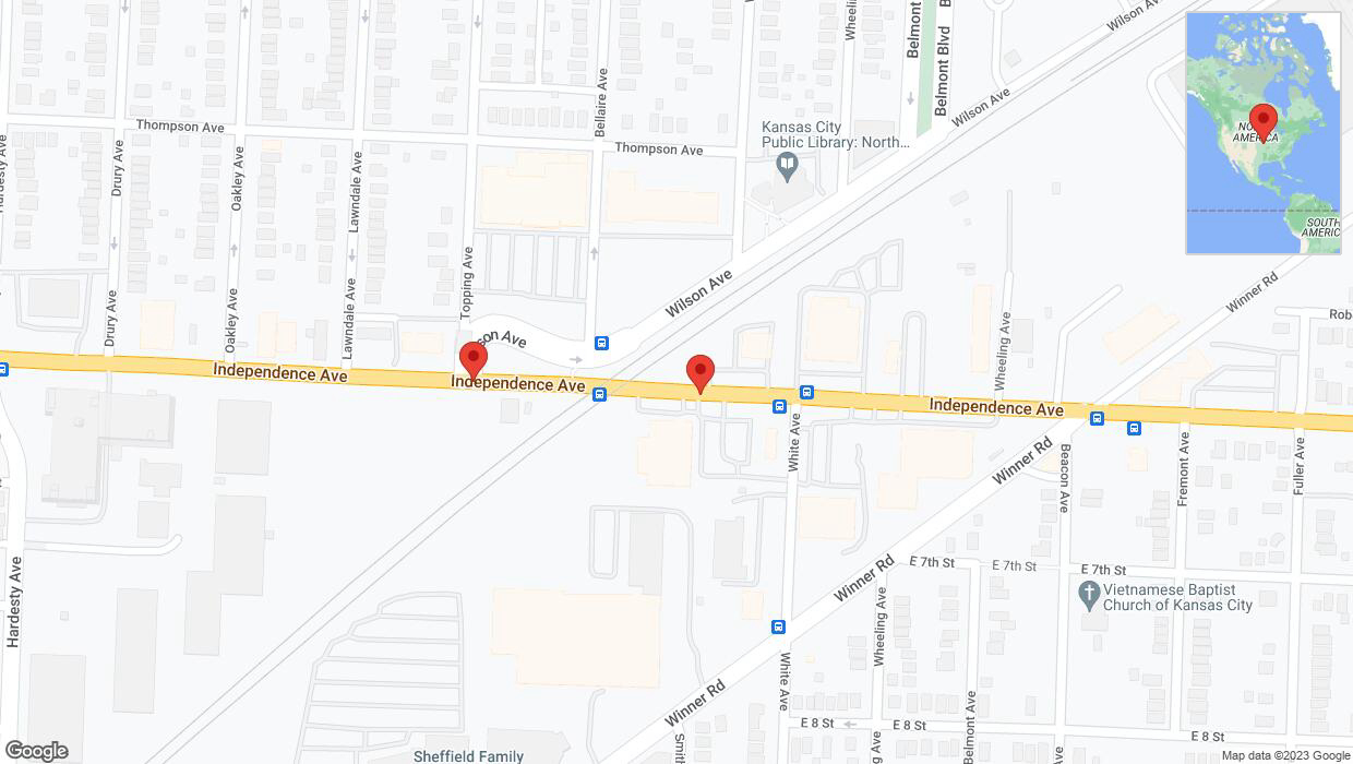 A detailed map that shows the affected road due to 'Road closed in Kansas City' on October 13th at 4:21 p.m.