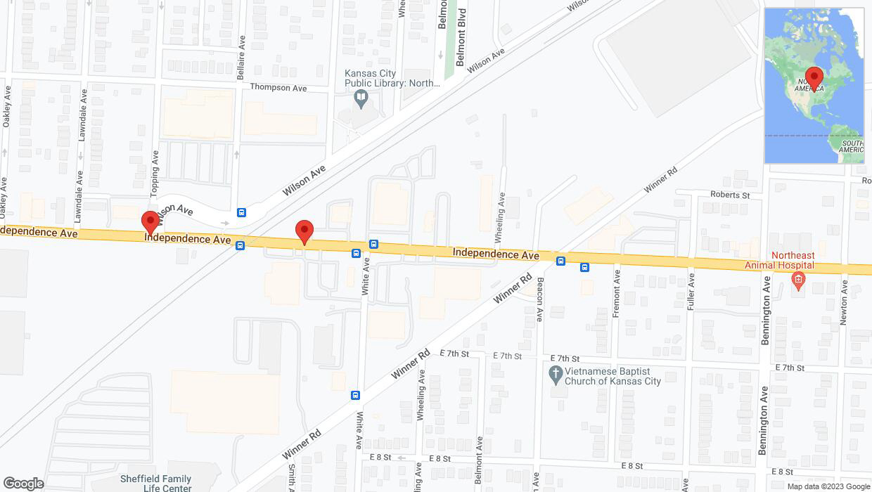 A detailed map that shows the affected road due to 'Road closed in Kansas City' on October 13th at 5:03 p.m.