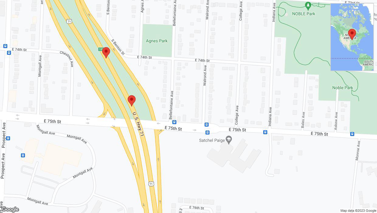 A detailed map that shows the affected road due to 'I-40/US-71 temporarily closed in Kansas City' on October 13th at 9:57 p.m.