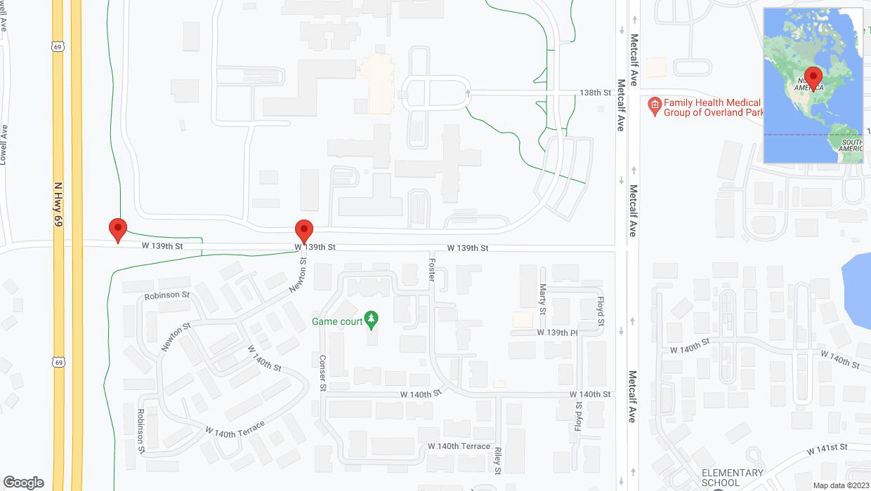 A detailed map that shows the affected road due to 'Overland Park: Conser Street temporarily closed' on October 18th at 7:33 p.m.