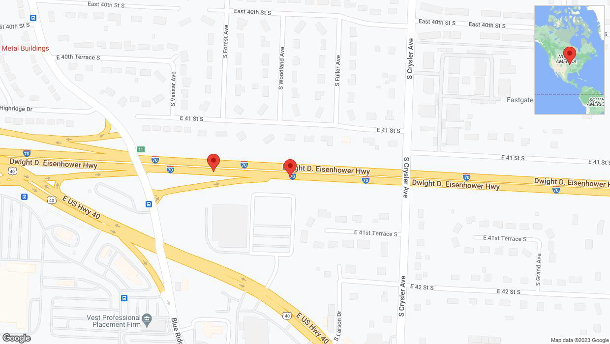 A detailed map that shows the affected road due to 'Crash report: I-70' on October 21st at 4:47 p.m.