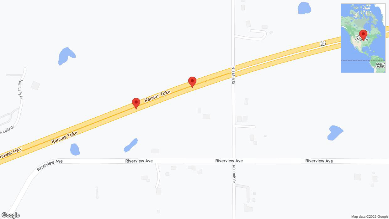 A detailed map that shows the affected road due to 'Reports of a crash on eastbound I-70' on October 23rd at 7:36 p.m.