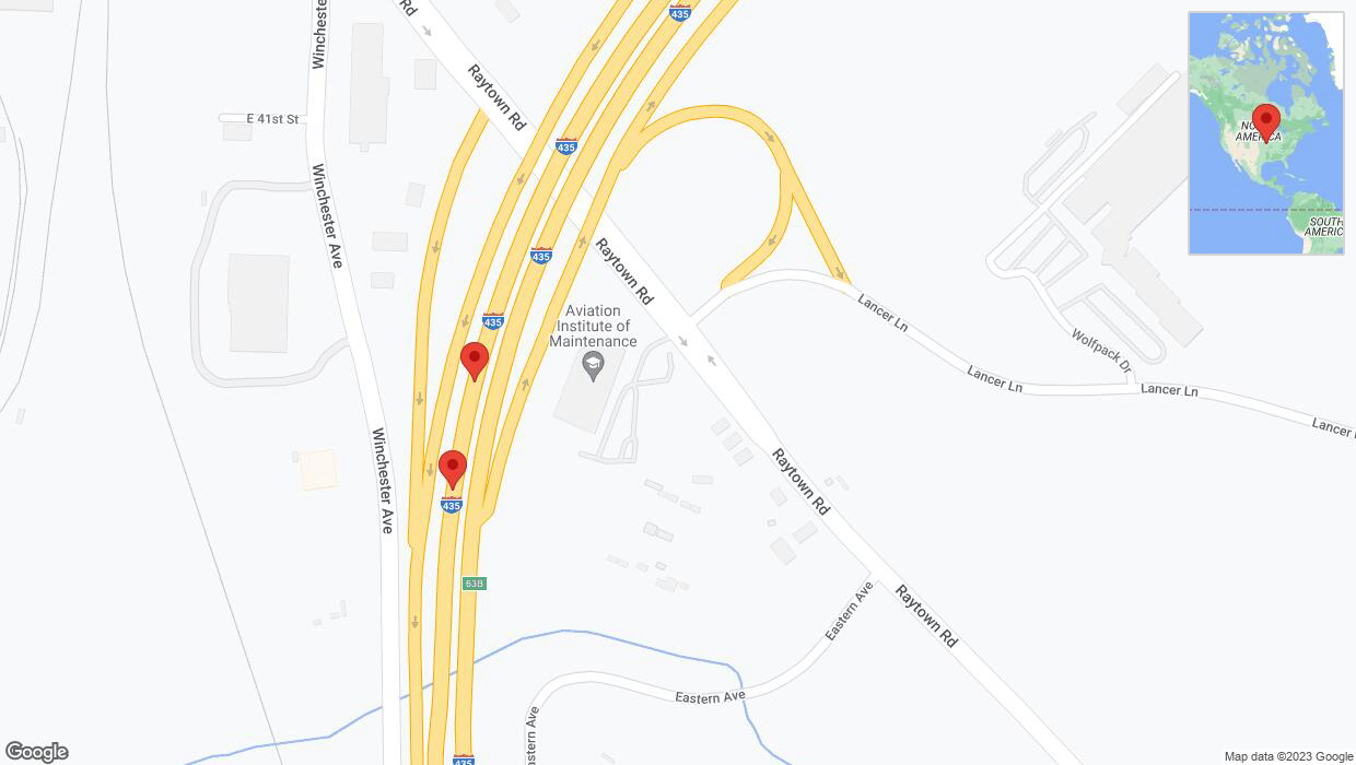 A detailed map that shows the affected road due to 'Broken down vehicle on southbound I-435 in Kansas City' on October 24th at 4:06 p.m.