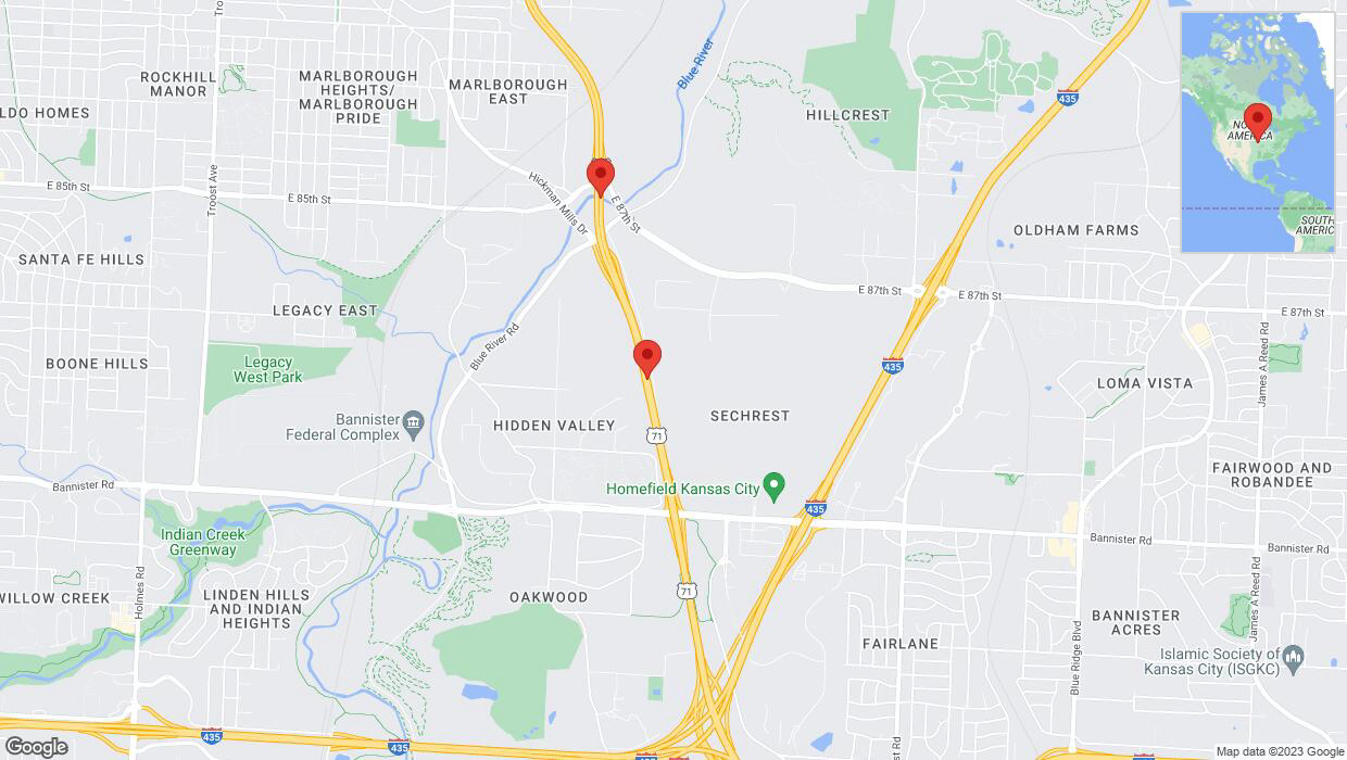 A detailed map that shows the affected road due to 'Crash update: I-40/US-71' on October 24th at 6:06 p.m.