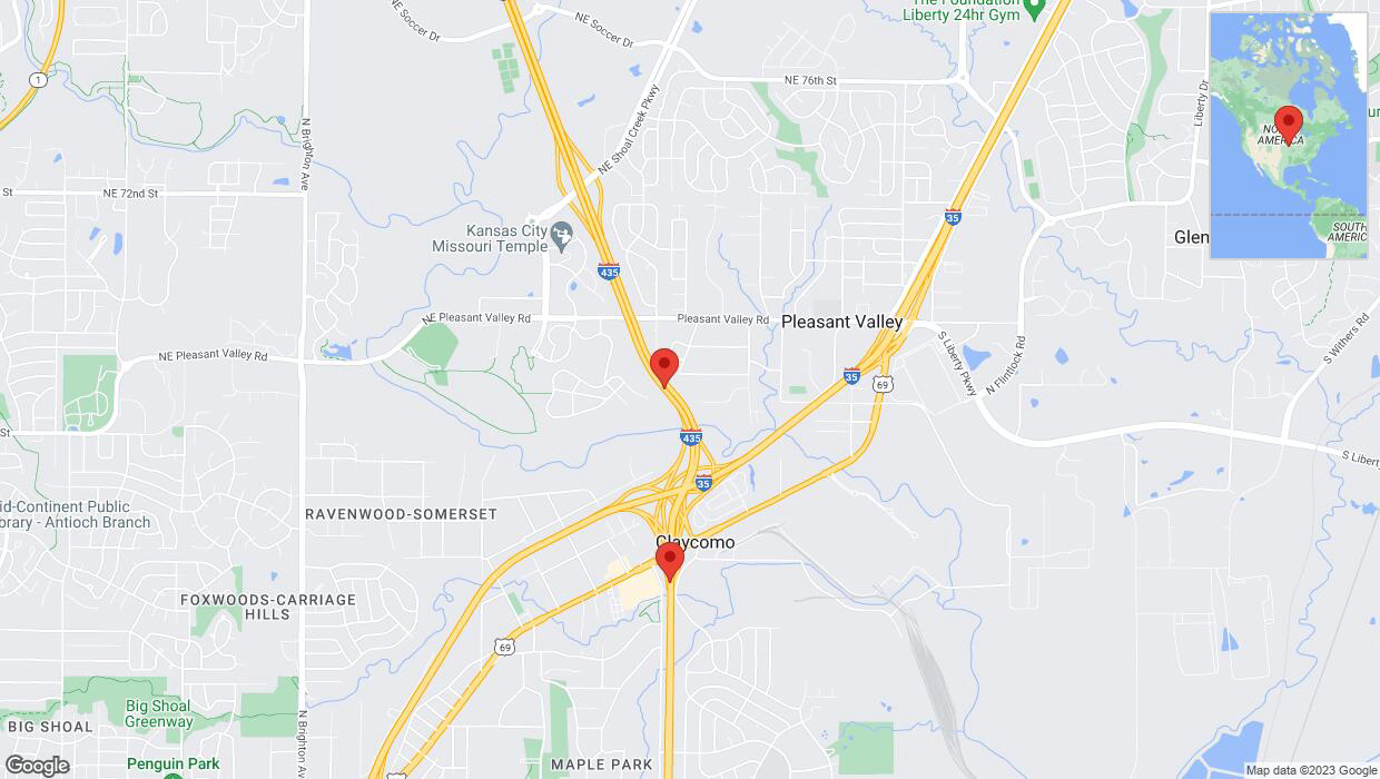 A detailed map that shows the affected road due to 'Crash update: I-435' on October 24th at 6:24 p.m.