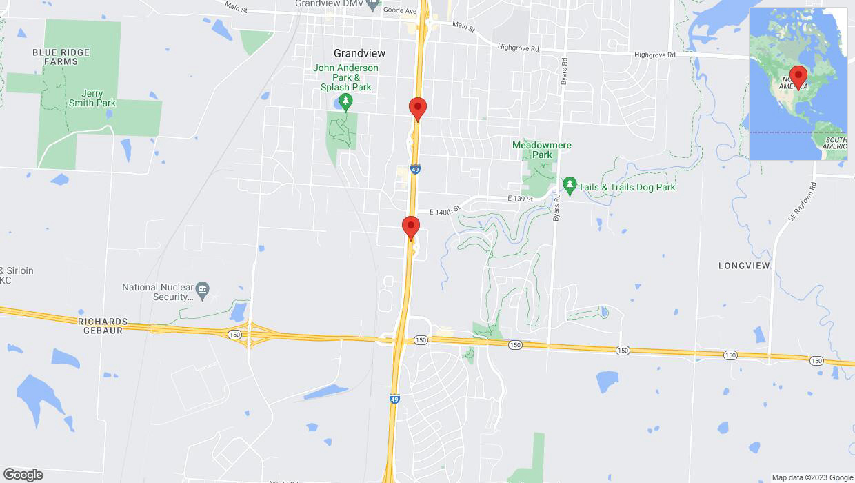A detailed map that shows the affected road due to 'Crash report: I-40/US-71' on October 24th at 7:12 p.m.