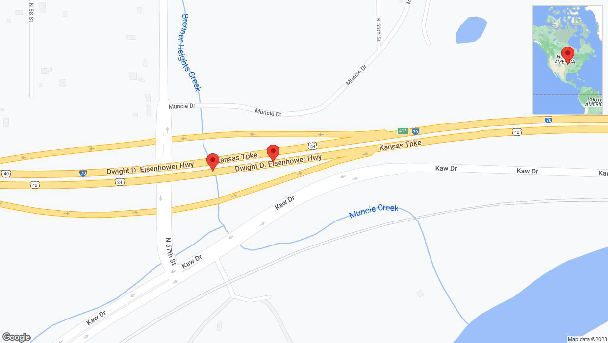 A detailed map that shows the affected road due to 'A crash has been reported on eastbound I-70' on October 28th at 5:42 p.m.